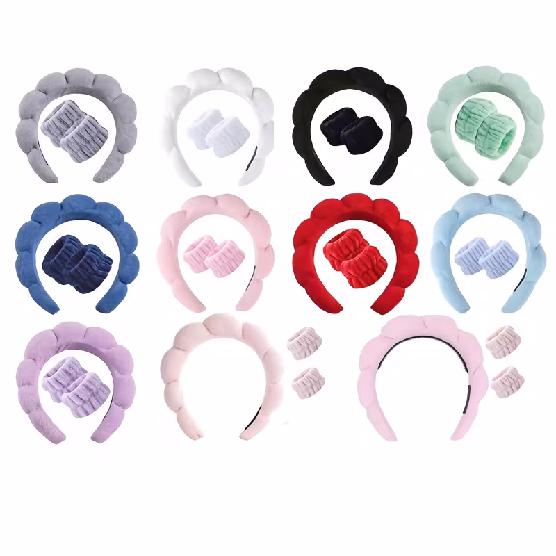 SWEET BEAUTY Spa Headband And Wristband Set